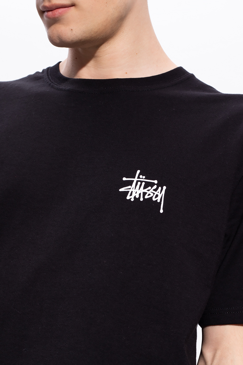 Black Logo T-shirt Stussy - Vitkac GB